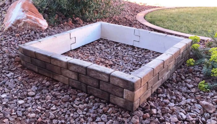 Tumbled Brick Raised Bed Landecor, Pictures Of Brick Raised Garden Beds